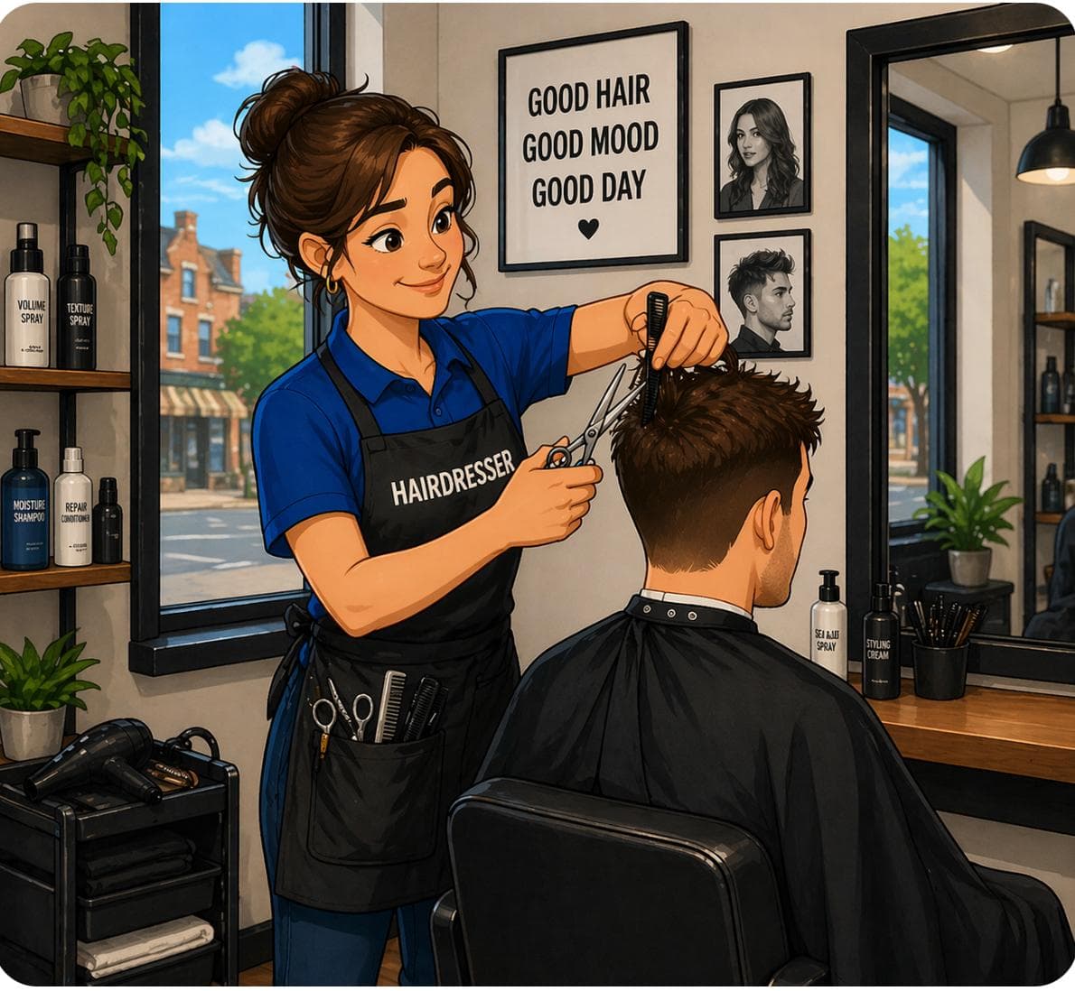 Emma, Hairdresser — illustrative case study